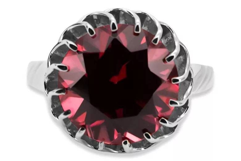 Ring Vintage craft Ruby Sterling silver 925 vrc035s